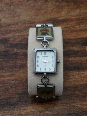 Fossil F2 Retro Charm Bracelet Stainless Steel Watch w/ 50s Inspired Images